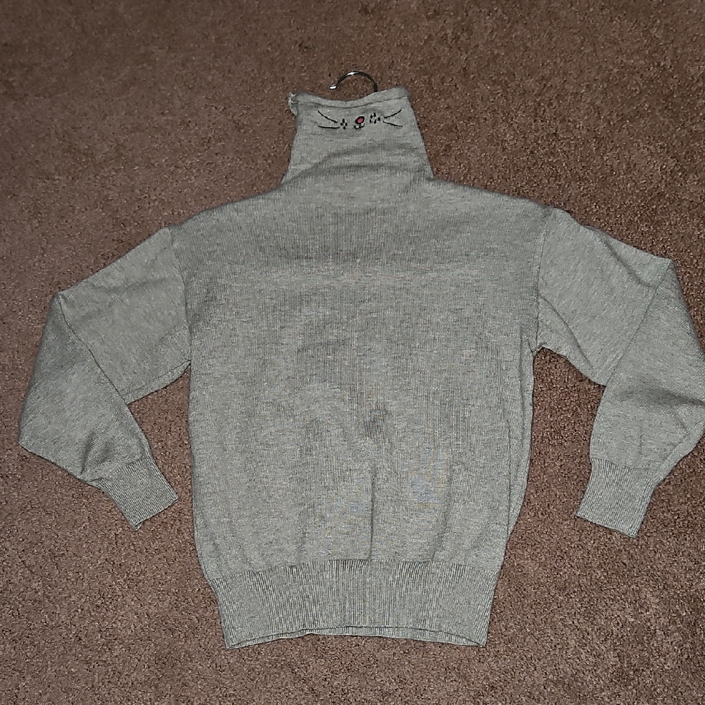 Elf Sack Turtle Neck Kitty Sweater M